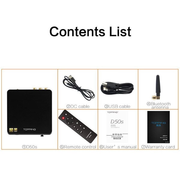 Main product image for Topping D50s Hi-Res DAC Audio Decoder with Bluetooth USB Optical Coaxial310-3105